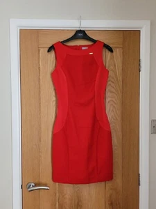 MISS SIXTY ~ Red Bodycon Dress Zip-Up Stretch ~ Size XS NWT RRP £90. - Picture 1 of 11