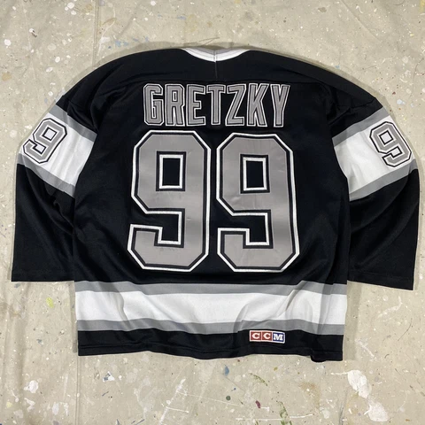 Vintage Wayne Gretzky Los Angeles Kings CCM Jersey L/M Made in USA Cover