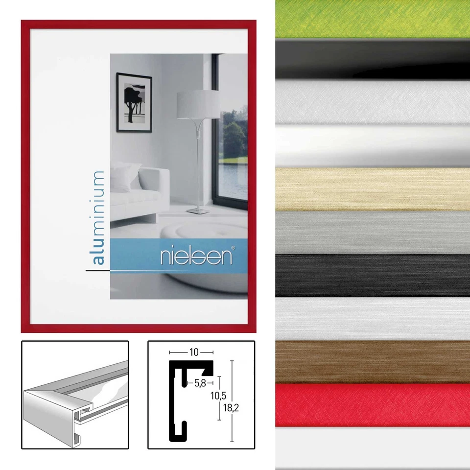 Marco de aluminio Nielsen C2 marco de calidad para carteles e imágenes varios tamaños Foto 1 de 1