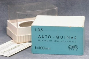 NUR BOX, STEINHEIL OPTIK EXACTA TELEOBJEKTIV 100 MM F3.5 NUR BOX - KOSTENLOSER VERSAND - Bild 1 von 3