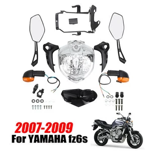 Front Headlight Kit Head Light Assembly Fits 2007 2008 2009 Yamaha FZ6 FZ6S FZ6N - Picture 1 of 17