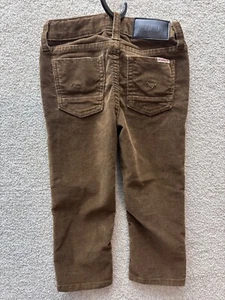 Pantaloni Hudson in velluto a coste bambino 3T marrone logo vita regolabile chino - Foto 1 di 9