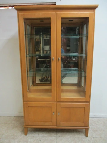 Ethan Allen Elements Curio Hutch China Display Cabinet Cover