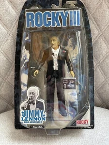 2006 JAKKS PACIFIC ROCKY III JIMMY LENNON RING ANNOUNCER 7" ACTION FIGURE NEW - Picture 1 of 2