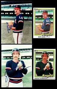 ORIGINAL ARTWORK 1981 Donruss Autographed Don Aase 3 1/2" X 5" Photo w/COA - Picture 1 of 1