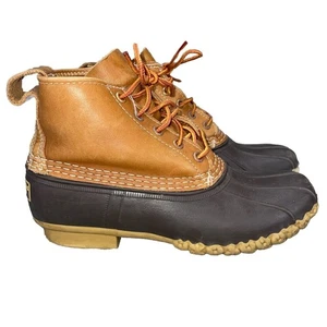 Bean Boots by LL BEAN WOMEN DUCK BOOTS SIZE 8M(CM) 6" Brown WATERPROOF UNLINED - Picture 1 of 6