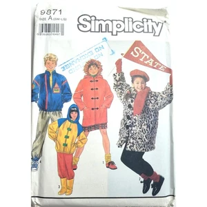 Vintage 90s Sewing Pattern Mid Thigh Coat Size SM-L Bust 23 - 32 Simplicity 9871 - Picture 1 of 8