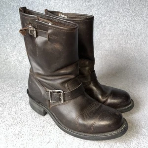 FRYE Veronica Stiefel Moto kurze Lederstiefel braun Gr. 9,5 halbhoch Biker 774001 - Bild 1 von 24