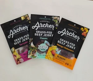 Country Archer Jerky Varity: Mango Habanero, Teriyaki, Classic 2.5oz BB 02/26 - Picture 1 of 5