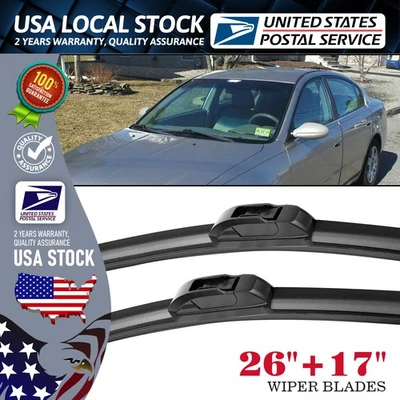 Par de limpiaparabrisas delantero 26"+17" para todas las estaciones para Nissan Máxima 00-08 Foto 1 de 4