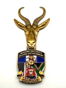 F69 Marine Security Guard Detachment Pretoria South Africa Challenge Coin - Picture 1 of 2