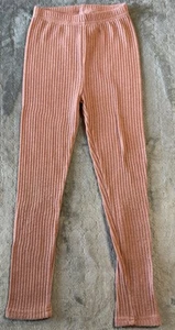 Girl’s Peach 7Y Ribbed Athletic Leggings Polyester - Picture 1 of 5