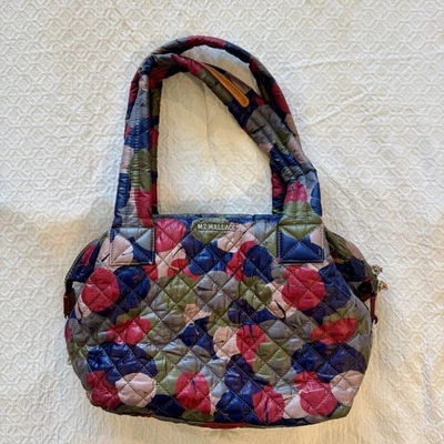 MZ Wallace Sutton Deluxe Medium Top-Handle Bag Camo Print Quilted Bag Tote Purse - Image 1 of 4