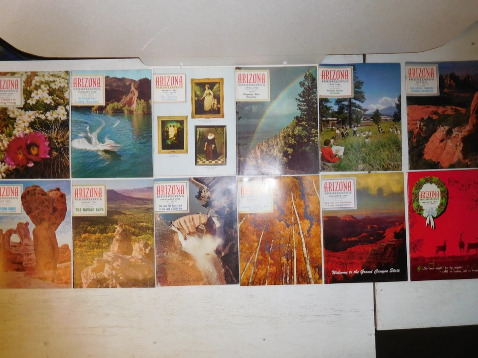12 Vintage 1969 Full Year Arizona Highways Magazine Lot Foto 1 de 4