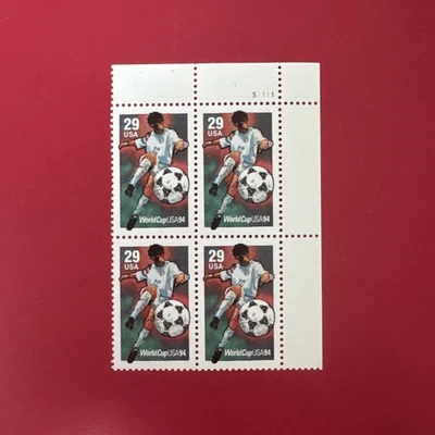 US Stamps SC# 2834 1994 World Cup 29c PB MNH 1994 - Image 1 of 2