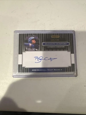 2008 Razor Authentic Signature #/199 Brandon Crawford Auto Rookie Giants #4075 - Image 1 of 3