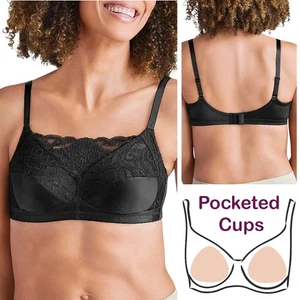 Amoena Isabel Camisole Soft-BH ohne Bügel mit Taschen - Schwarz - Bild 1 von 7