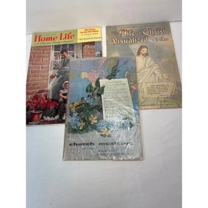 Vtg Christian Book Magazine Lot 3 Home Life The life of Christ Church Musician - Imagen 1 de 5