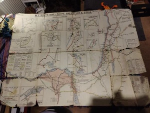 RARE M.T. Route Map Egypt Palestine & Syria Dec 1944 WW2 Original - Picture 1 of 19