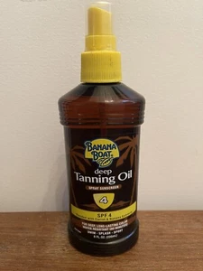 banana boat deep tanning oil spf 4 spray 8oz DISCONTINUED FORMULA 2015 - Picture 1 of 4