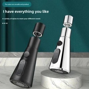 3in1 Pull Out Faucet Sprayer 360° Adjustable Leakproof Sink Tap Spray Head - Picture 1 of 10