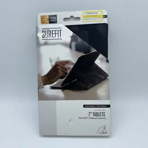 Case Logic Surefit Folio Case for Galaxy/Nexus & Kindle Tablet -Black 7” Tablet - Picture 1 of 2