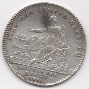 FRANKREICH LOUIS XV JETON SILBER 1748 PAYEURS DES RENTES FRANCE ARGENT TOKEN - Bild 1 von 2