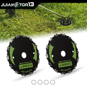 Fit For Bush Cutter Weed Eater Trimmer Head 2pcs 7" Chainsaw Tooth Brush Blades - Picture 1 of 12