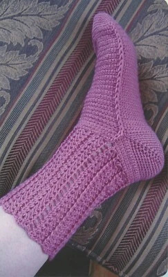 Hooked for Life Crochet Pattern 09-010 Rosado Sock - Women 3 sizes - Image 1 of 3