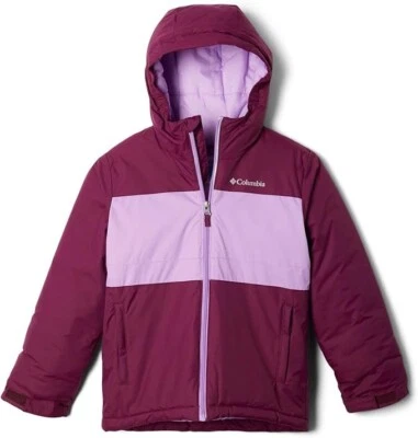 NUEVA Chaqueta Columbia YOUTH BOYS NIÑAS UNISEX Valley Runner IMPERMEABLE PÚRPURA Foto 1 de 3