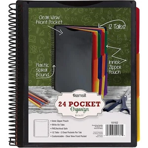 Samsill Project Organizer 24 Tasche, 12 Schede, Cover Personalizzata, Schede Scrivibili - Foto 1 di 14
