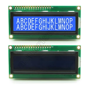 1602 16x2 Character LCD Display Module Blue Backlight HD44780 for Arduino 5V   - Picture 1 of 7