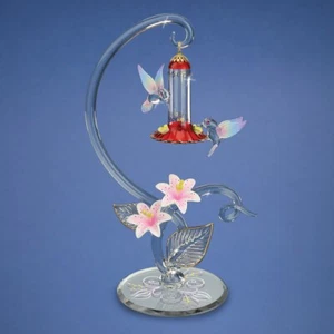 Hummingbird Feeder Glass Figurine - Picture 1 of 1