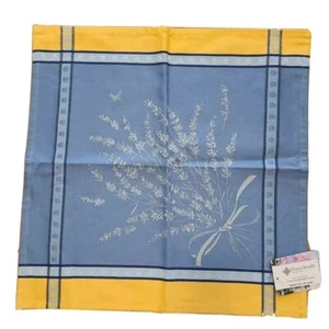 Servilleta Tela Estampado Floral Azul 100% Algodón 20"×20" Hecha en Francia,Calidad,Nueva - Imagen 1 de 12