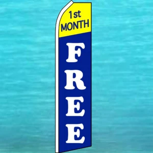 1st MONTH FREE FLUTTER FLAG Rental For Rent Advertising Feather Swooper Banner - Picture 1 of 7