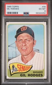 1965 Topps #99 Gil Hodges Washington Senators HOF PSA 6 EX-MT Great Color! - Picture 1 of 4