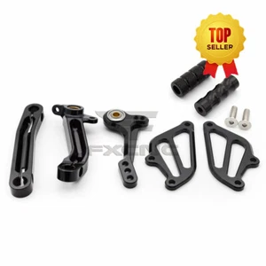 For Ducati 749 /999 CNC Brake Shift Pedal/Wing Rearset Footpeg Pedal Rest Black - Picture 1 of 11