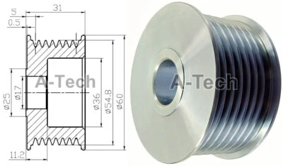 Alternador Delco 7 ranuras polea para Volkswagen Passat 4.0 2002-2004 refrigerado por agua Foto 1 de 3