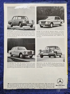 Mercedes Benz /8, und S-Klasse originale Werbung in DIN-A-4, laminiert - Picture 1 of 2