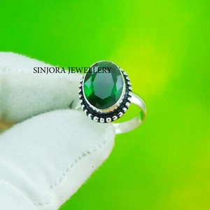 Chrome Diopside Gemstone 925 sterling silver handmade Gift Ring US size 5 to 13 - Picture 1 of 4