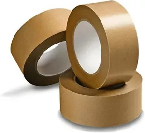 Cinta de embalaje de papel Kraft marrón biodegradable rollos adhesivos pegajosos - Imagen 1 de 1