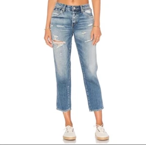 AMO Women's Tomboy Cropped Denim Jeans in First Love Size 27 - Picture 1 of 8