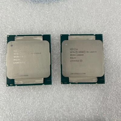 Lote de 2 - SR20A Intel Xeon E5-2603V3 1,60 GHz LGA 2011 CPU *PROBADO* Foto 1 de 2