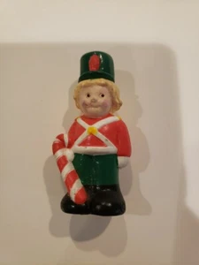 1984 R Dakin &Co Christmas Nutcracker Toy Soldier Candy Can Figure Pencil Topper - Imagen 1 de 3