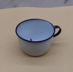 Vintage Sweden White Enamel Tea Cup - Picture 1 of 9