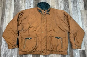 McGregor Mens Dark Khaki Jacket Quilted Lining Coat Snap Zip Vintage Size 2X - Picture 1 of 15