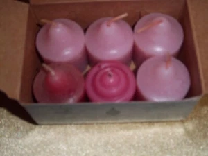 Retired Vintage Partylite Votive Candles 4 Spiced Plum + 2 Misc Box Of 6 NIB - Picture 1 of 3