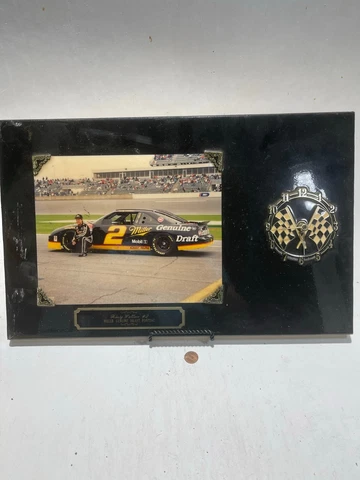 NASCAR Vintage Wood  Wall Clock #2 Rusty Wallace Cover