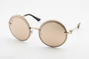 Bvlgari 6149-B 278/4Z Damen Sonnenbrille rund getönt verspiegelt Gestell gold 56 mm - Bild 1 von 8