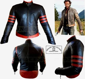 X-HERREN WOLVERINE STIL HERREN MODE PREMIUM QUALITÄT ANALEN LEDERJACKE - Bild 1 von 4